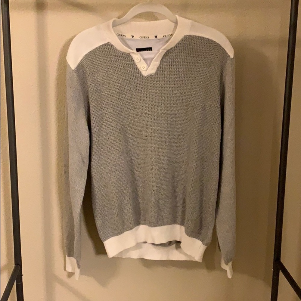 Guess Grey/White Sweater